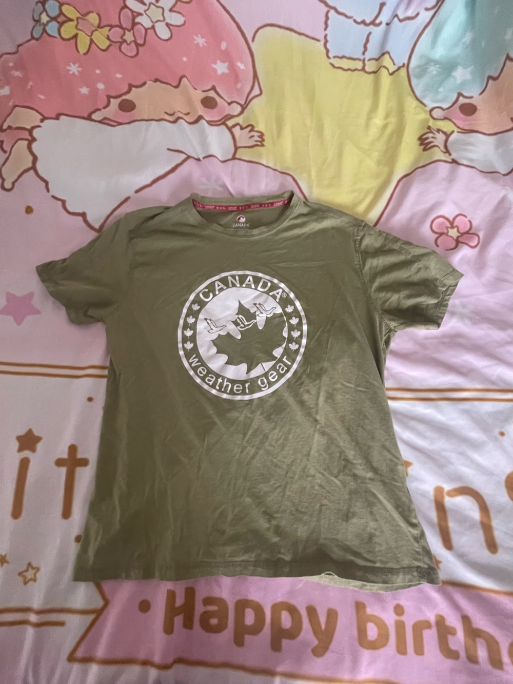 Canada Goose Olive Green Logo Tee
